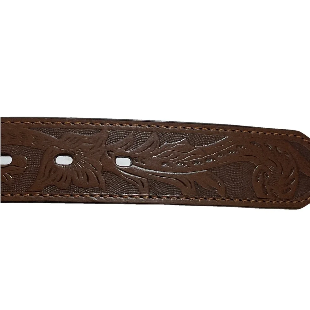 High Noon Genuine Bonded Leather Belt With Buckle Mens 2XL 45-48